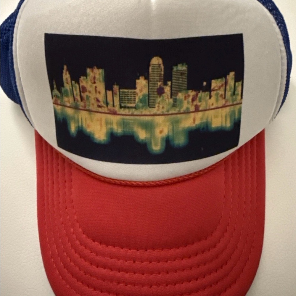 Winston-Salem, NC Trucker Hat with City Skyline Graphic